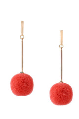 Fluffy Ball Hanging Earrings