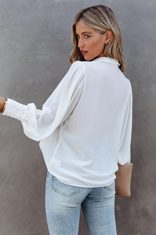 Crush Ready Button Down Long Sleeve Top