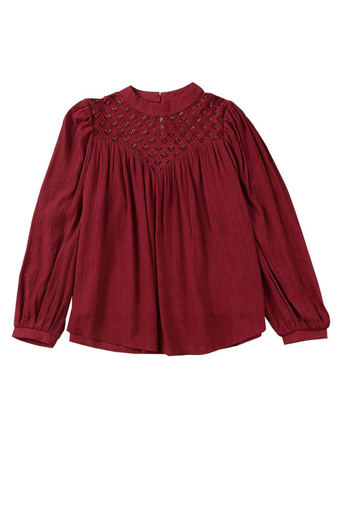 Romantic History Lace Balloon Long Sleeve Top - 6 Colors