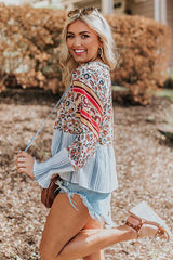 Wild Honey Boho Print Long Sleeve Top