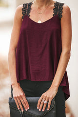 XOXO Lace V-Neck Tank Top - 4 Colors