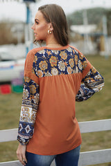 Sway My Way Boho Printed Long Sleeve Top