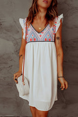 Living In The Moment Print Sleeveless Mini Dress