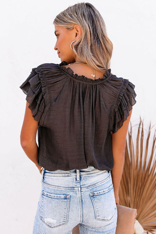 Your Sunshine Flutter Short Sleeve Top - 4 Colors