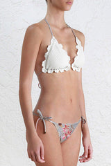 Flower-hook Print Bikini