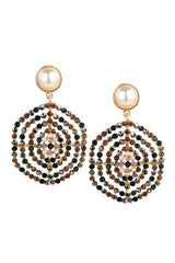 Rhinestone Hollow-out Earrings