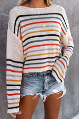 Rainbow Babe Striped Knit Sweater - 2 Colors