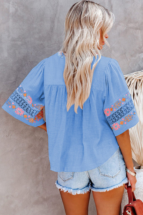 Pretty Pick Boho Embroidered Top