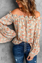 Start The Trend Off Shoulder Printed Top