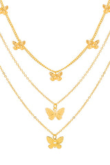 Growing Towards Glam Gold Butterfly Necklace