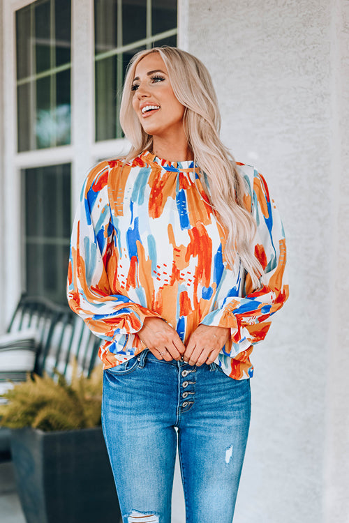 Take Your Joy Printed Long Sleeve Top