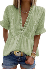 Take On The Trend Lace Swiss Dot Top - 7 Colors