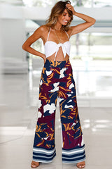 Camouflage Print Wide-leg Trousers