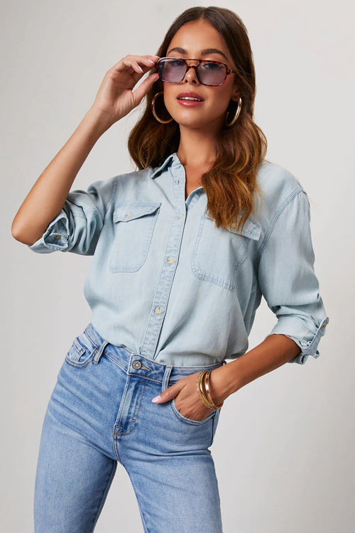 Trending Vibe Button Down Long Sleeve Top - 2 Colors