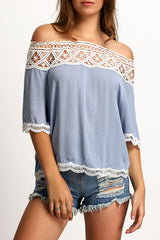 Sweet Memories Off the Shoulder Eyelet Top - 3 Colors