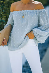 Sweet One Swiss Dot Off Shoulder Top - 2 Colors