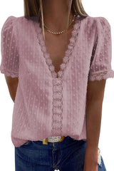 Wonderful Day Swiss Dot Lace Top - 5 Colors