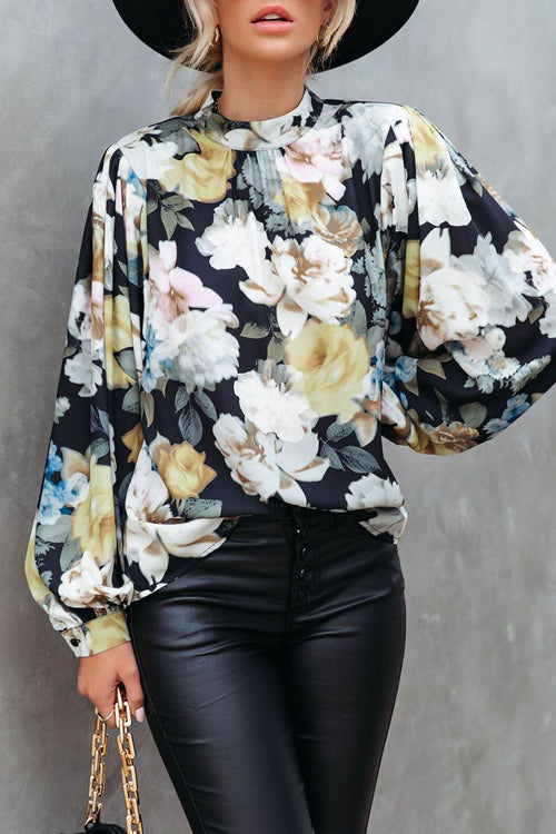 You're Gorgeous Floral Print Long Sleeve Top