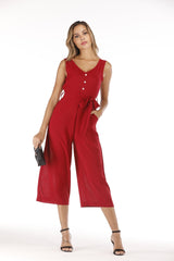 Halter Belt Jumpsuit