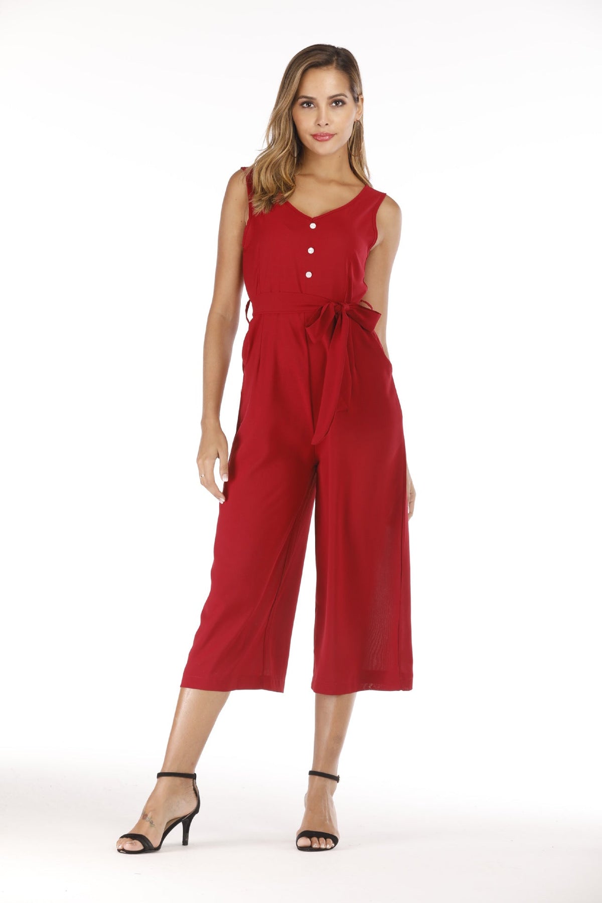 Halter Belt Jumpsuit