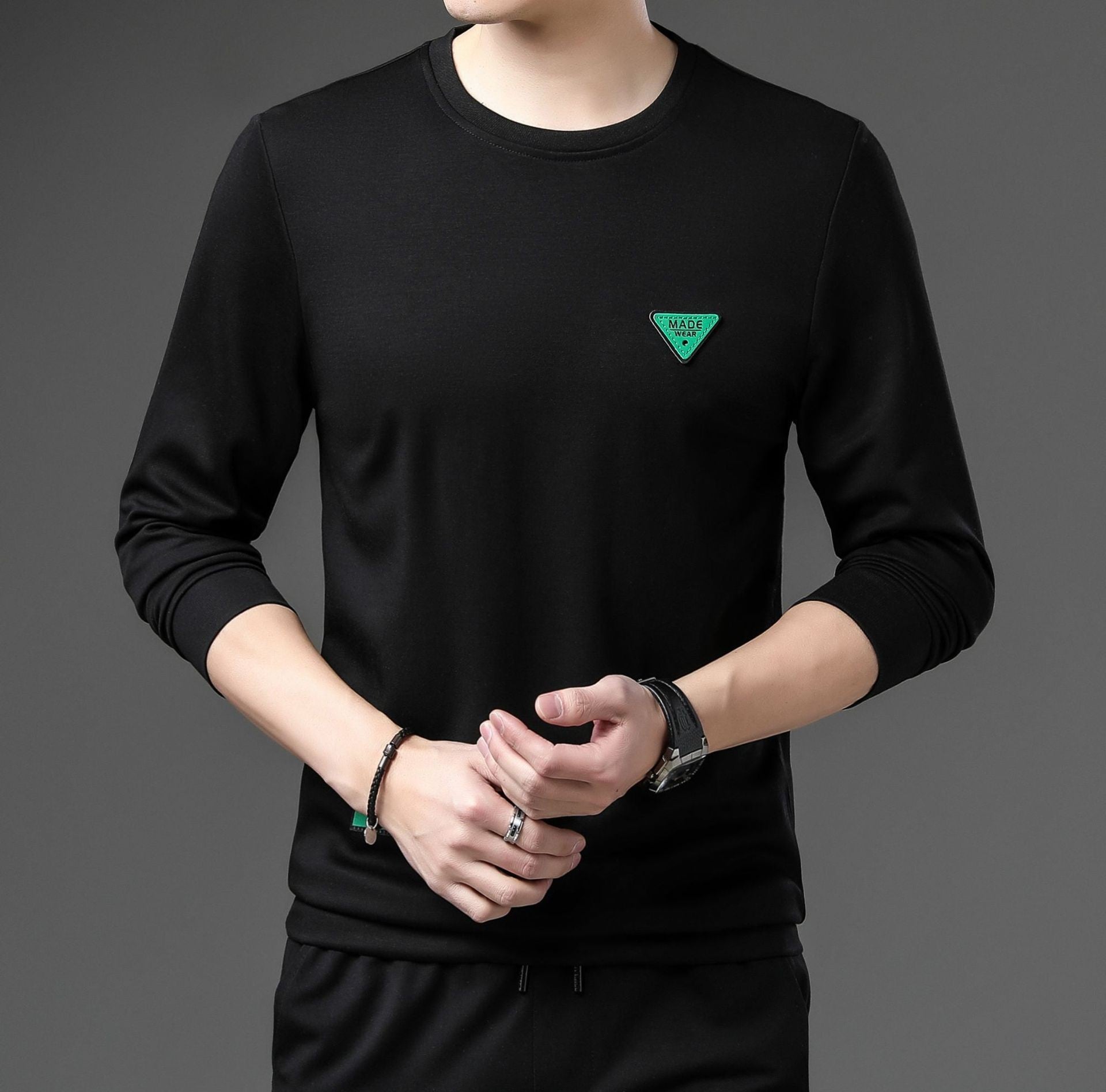 Korean Style Solid Color Sweatshirt