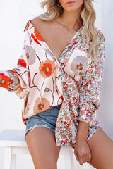 Wild Confidence Mix Print Button Down Top