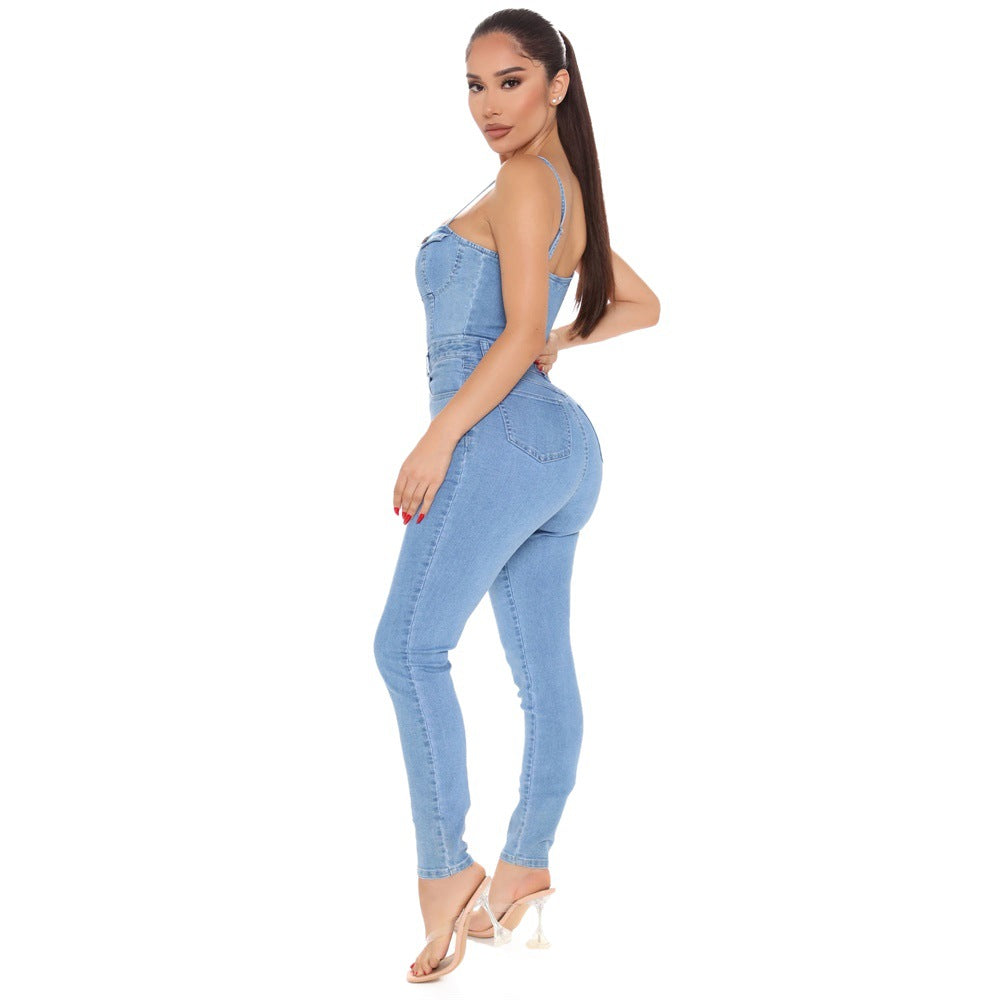 Casual Denim Jumpsuit