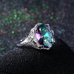 Genuine Mystic Topaz Ring