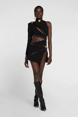 One Shoulder Sleeve Mini Dress