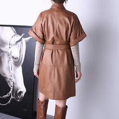 French Genuine Leather Coat