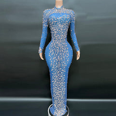 Handmade Luxury Diamond Evening Dress