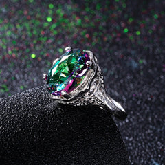 Genuine Mystic Topaz Ring