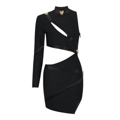 One Shoulder Sleeve Mini Dress