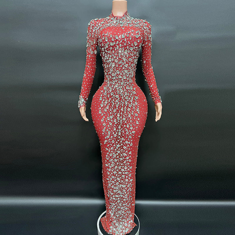 Handmade Luxury Diamond Evening Dress