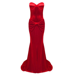 Red Velvet Cocktail Party Dresses