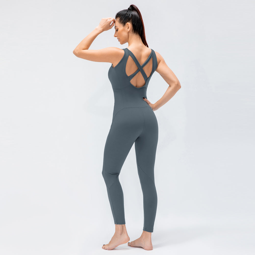 Sleek Stylish Fitness Jumpsuit