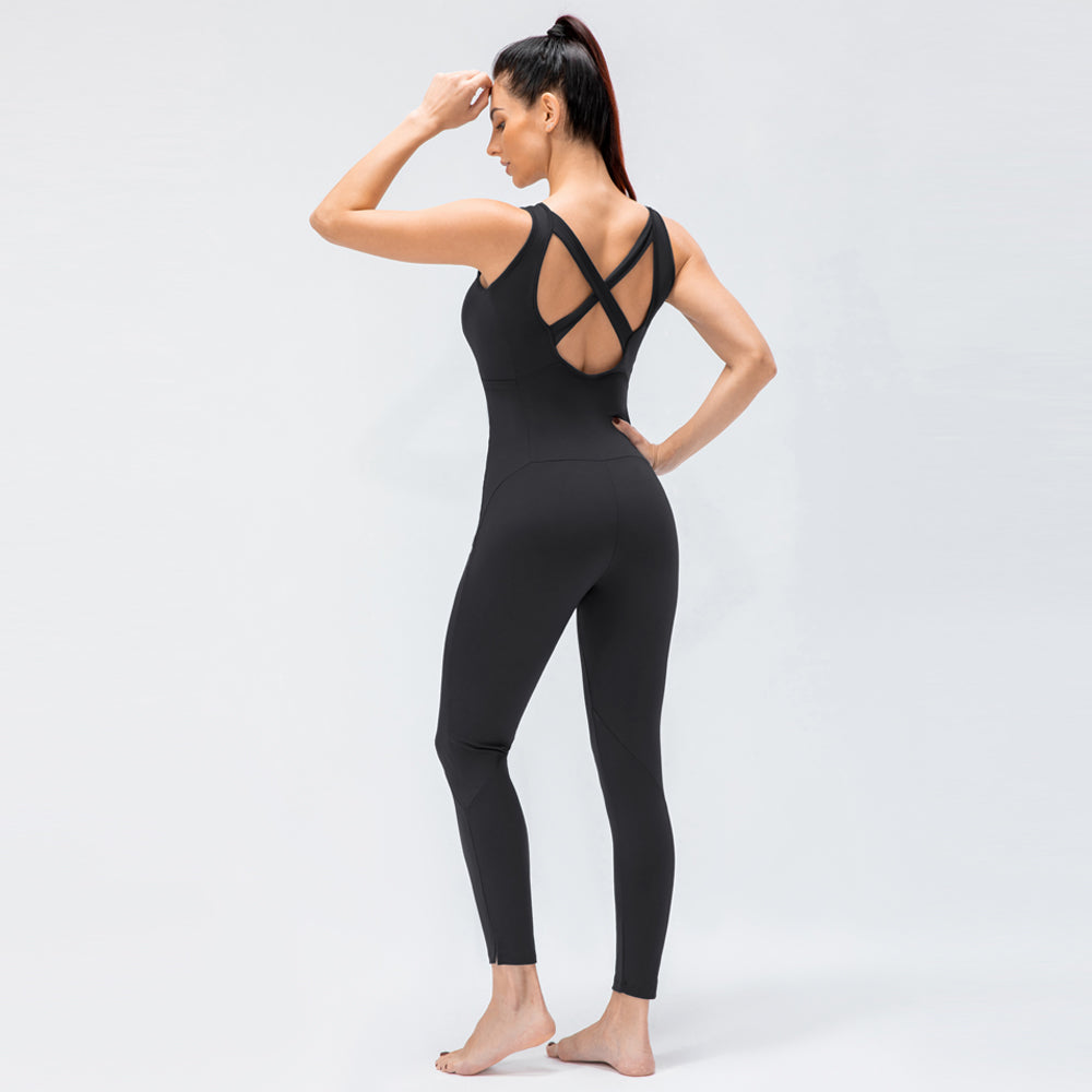 Sleek Stylish Fitness Jumpsuit