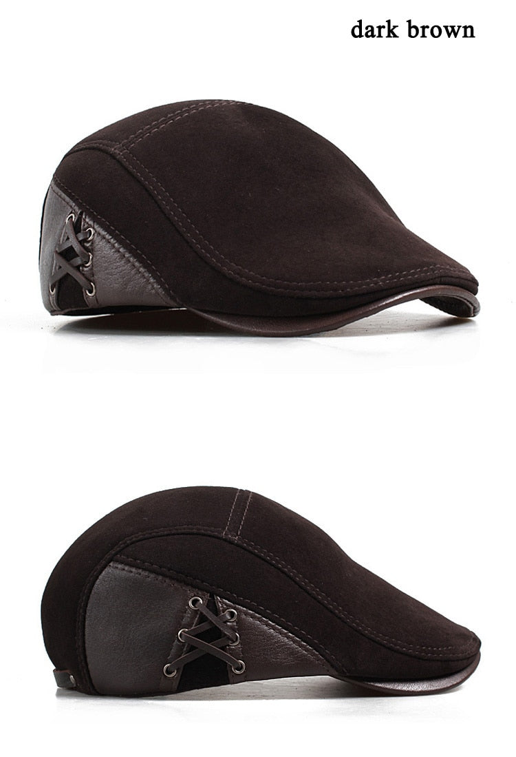 Genuine Leather Berets Man