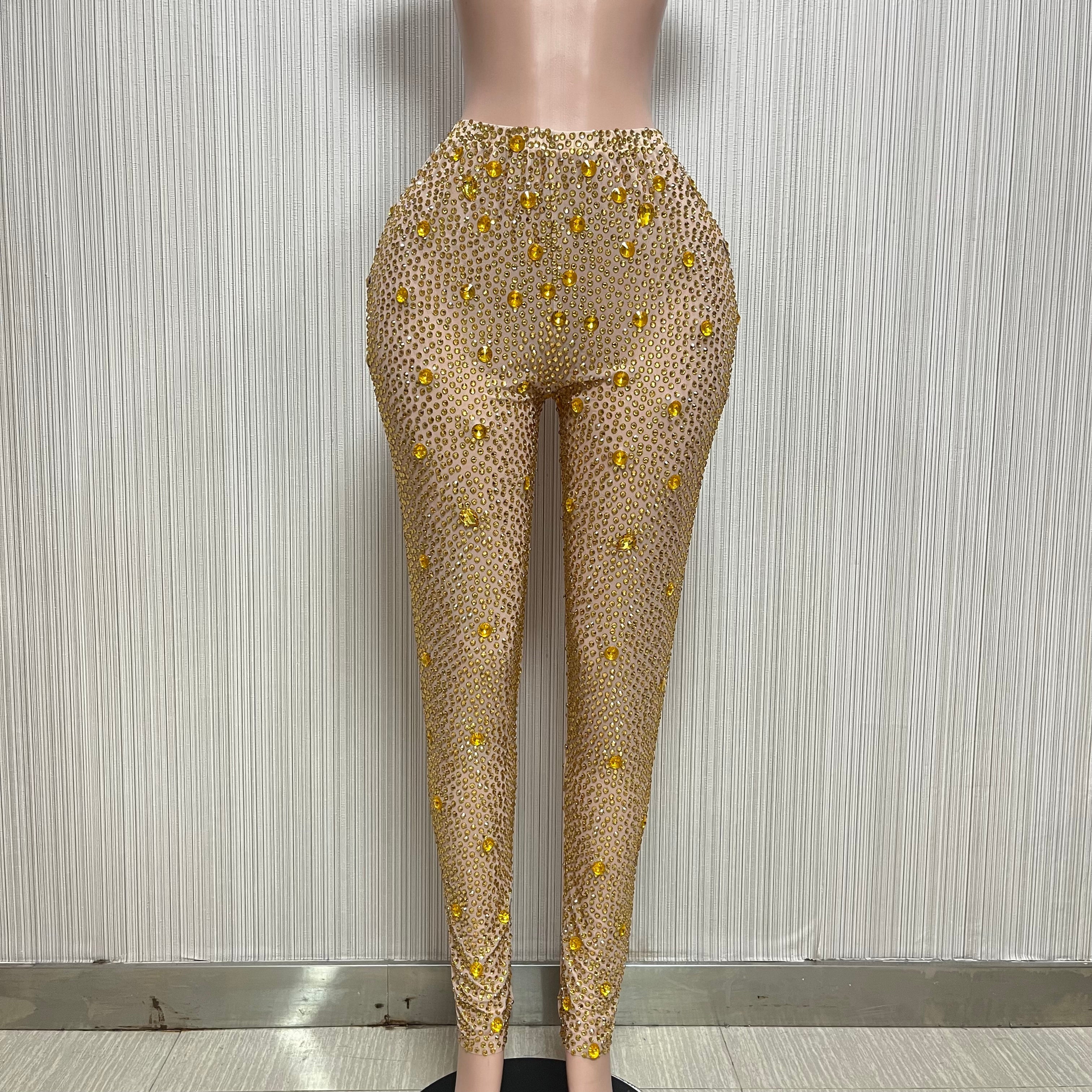 Rhinestones Pants