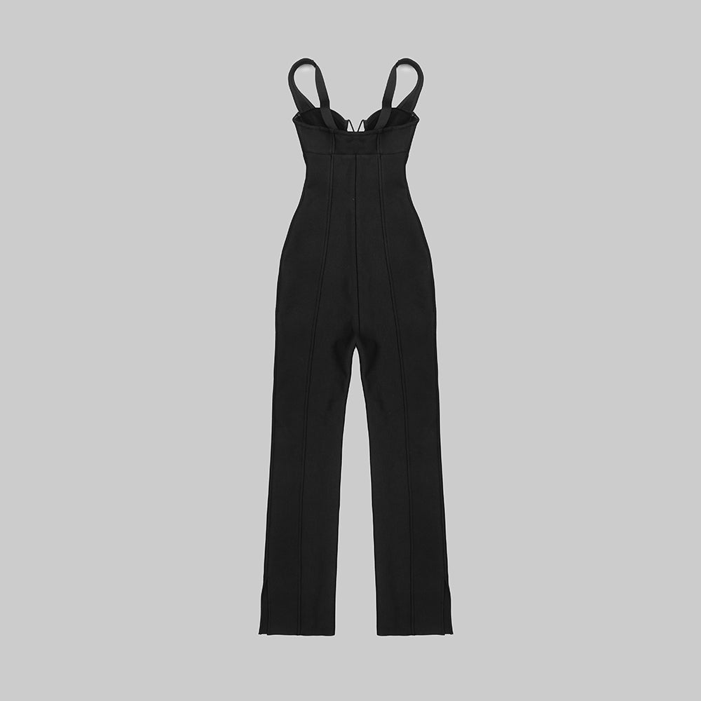 Black Bandage Bodycon Jumpsuit