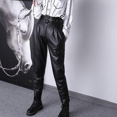 Genuine Leather Women Trousers