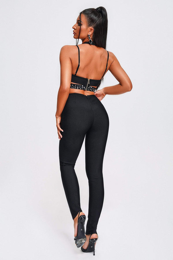 Bodycon Crystal Bandage Jumpsuits