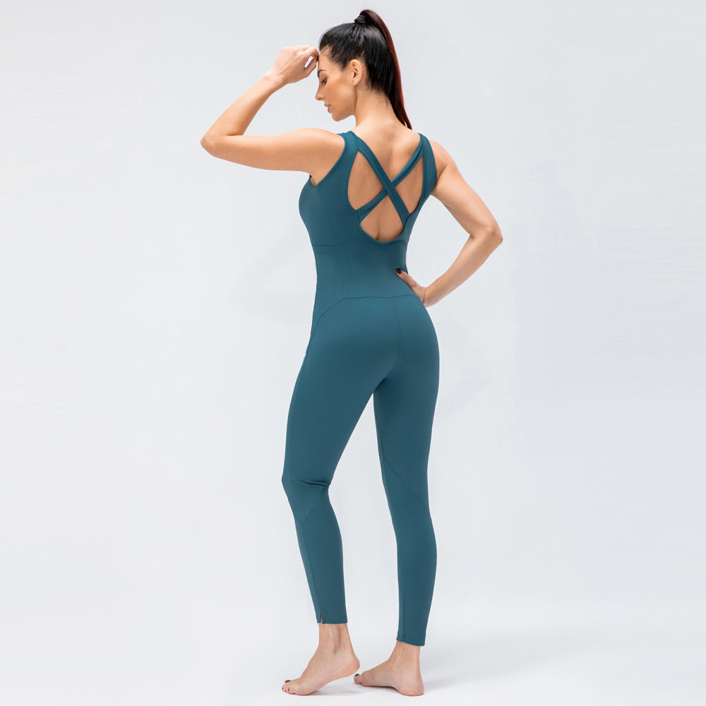 Sleek Stylish Fitness Jumpsuit