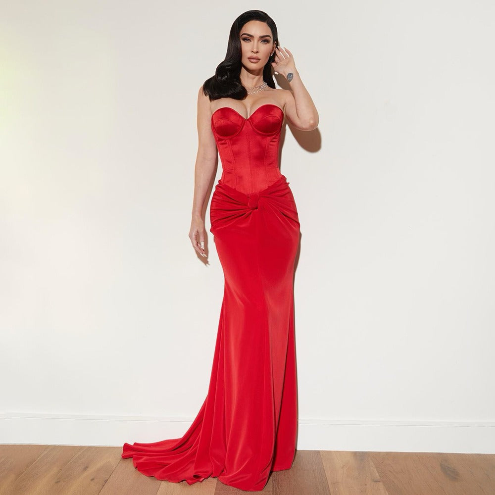 Red Velvet Cocktail Party Dresses