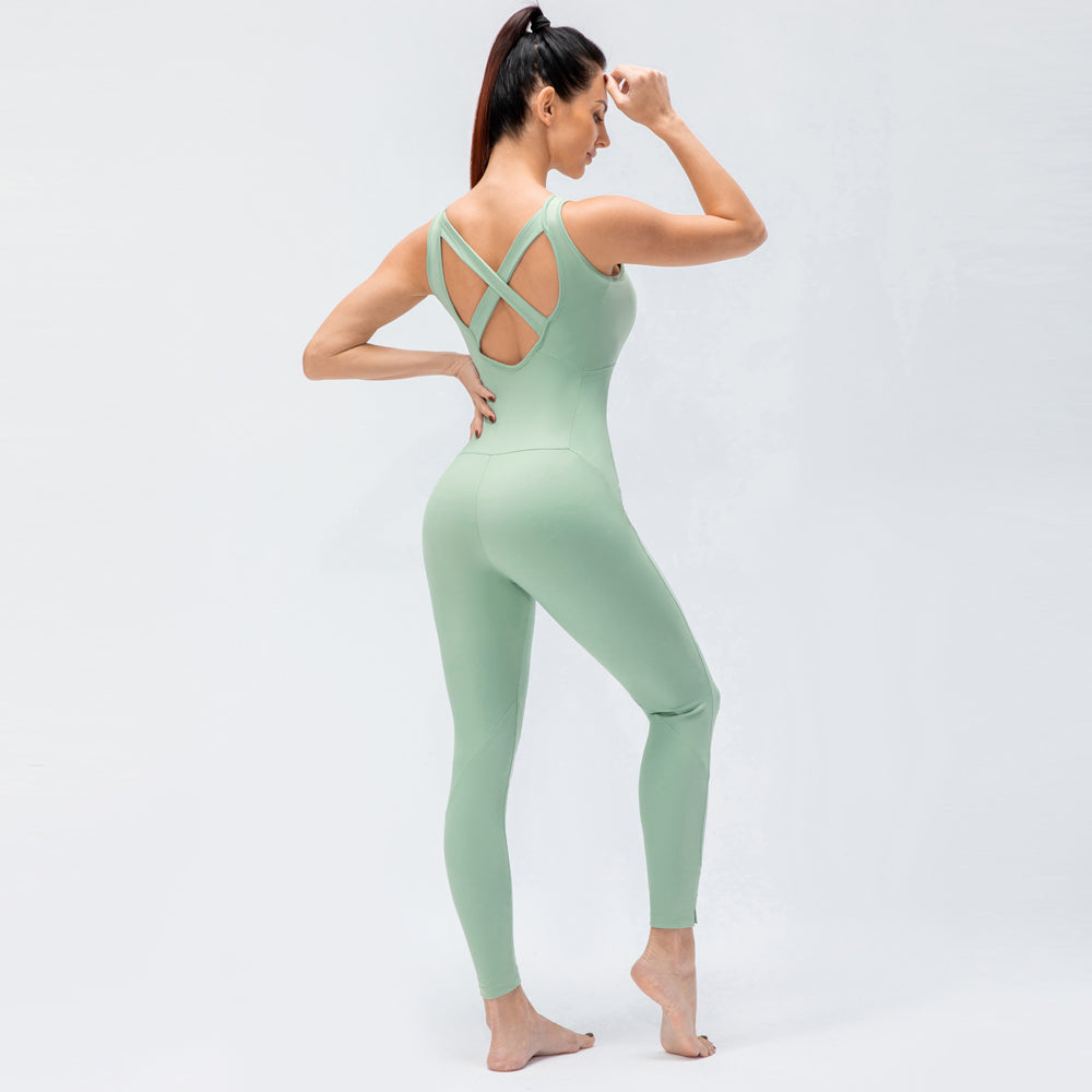 Sleek Stylish Fitness Jumpsuit