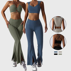 Sleek Flare Leggings Activewear Set