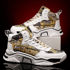 Graffiti Canvas High Top Sneakers