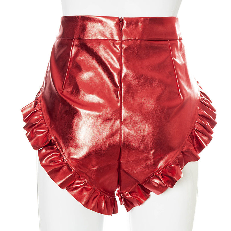 Leather Wooden Ears Shorts