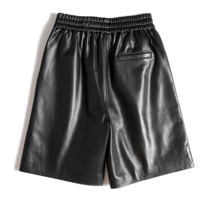 Genuine Leather Bermuda Shorts