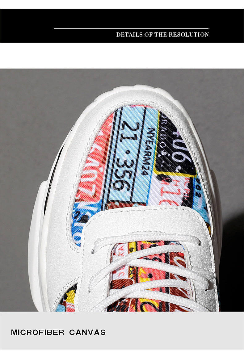 Graffiti Canvas High Top Sneakers